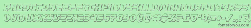 Tokyodrifter3D Font – Gray Fonts on Green Background