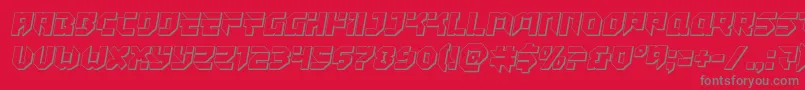 Tokyodrifter3D Font – Gray Fonts on Red Background