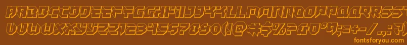 Tokyodrifter3D Font – Orange Fonts on Brown Background