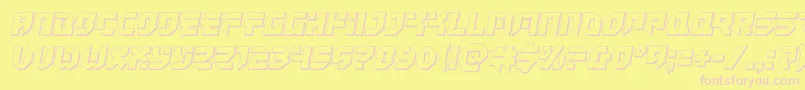 Tokyodrifter3D Font – Pink Fonts on Yellow Background