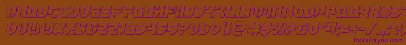 Tokyodrifter3D Font – Purple Fonts on Brown Background
