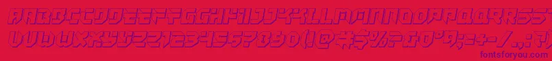 Tokyodrifter3D Font – Purple Fonts on Red Background