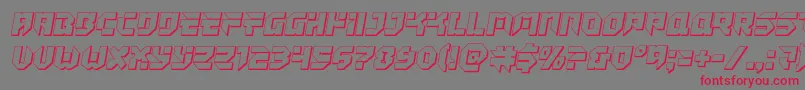 フォントTokyodrifter3D – 赤い文字の灰色の背景