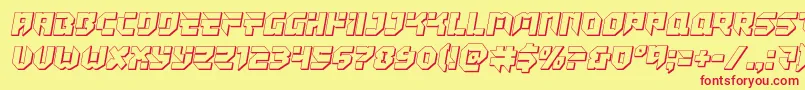 フォントTokyodrifter3D – 赤い文字の黄色い背景