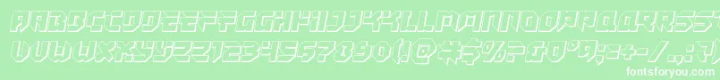 フォントTokyodrifter3D – 緑の背景に白い文字