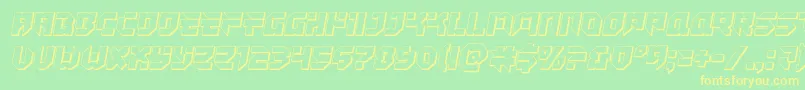 Tokyodrifter3D Font – Yellow Fonts on Green Background