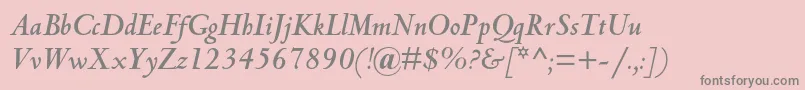 CentaurmtstdBolditalic Font – Gray Fonts on Pink Background