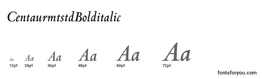 CentaurmtstdBolditalic Font Sizes