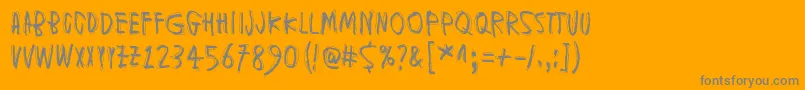 MuspiMerolKrad Font – Gray Fonts on Orange Background