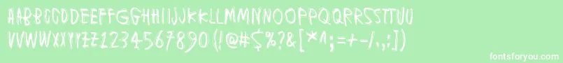 MuspiMerolKrad Font – White Fonts on Green Background