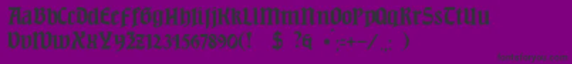 フォントJmhBeda – 紫の背景に黒い文字
