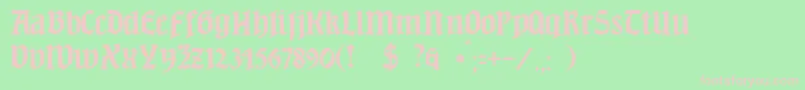 JmhBeda Font – Pink Fonts on Green Background