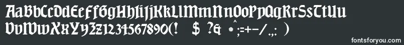 JmhBeda-fontti – valkoiset fontit mustalla taustalla