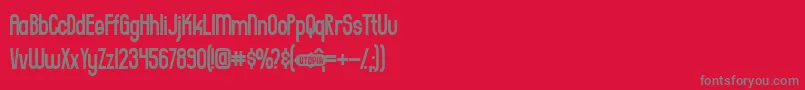 EverydayFormulaGaunt Font – Gray Fonts on Red Background
