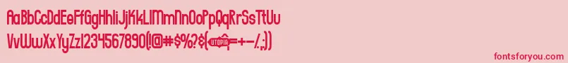 EverydayFormulaGaunt Font – Red Fonts on Pink Background