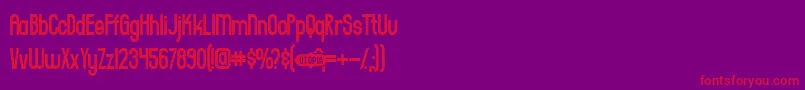 EverydayFormulaGaunt Font – Red Fonts on Purple Background
