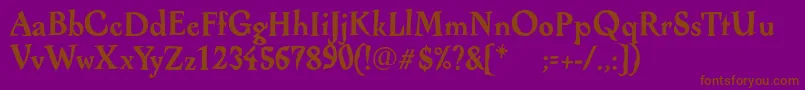 AlcoholicaBold Font – Brown Fonts on Purple Background