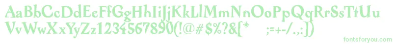 AlcoholicaBold Font – Green Fonts on White Background