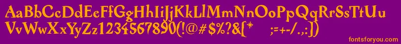 AlcoholicaBold Font – Orange Fonts on Purple Background