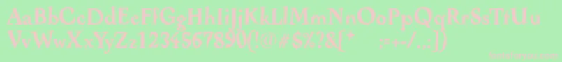 AlcoholicaBold Font – Pink Fonts on Green Background