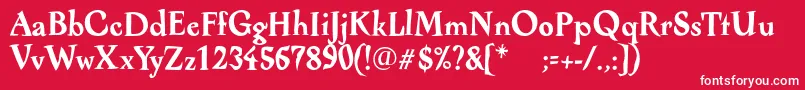 AlcoholicaBold Font – White Fonts on Red Background