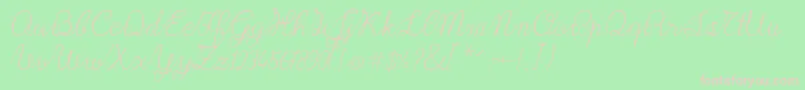 Lace1.0 Font – Pink Fonts on Green Background