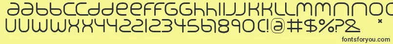 Roundsans Font – Black Fonts on Yellow Background