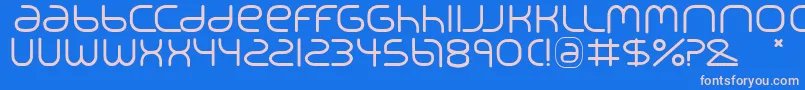 Roundsans Font – Pink Fonts on Blue Background