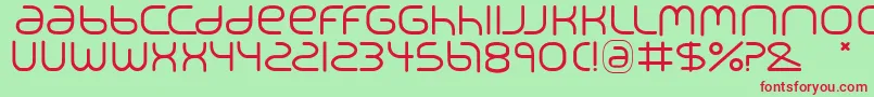 Roundsans Font – Red Fonts on Green Background