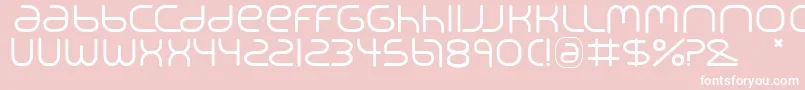 Roundsans-Schriftart – Weiße Schriften auf rosa Hintergrund