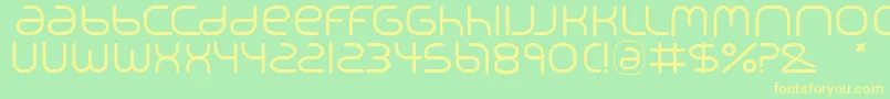 Roundsans Font – Yellow Fonts on Green Background