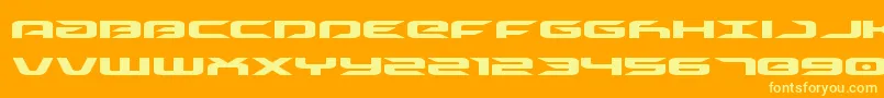 Driveexpand-fontti – keltaiset fontit oranssilla taustalla