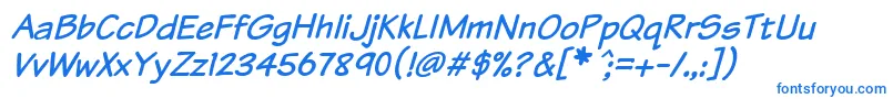 Шрифт KomikaTextItalic – синие шрифты