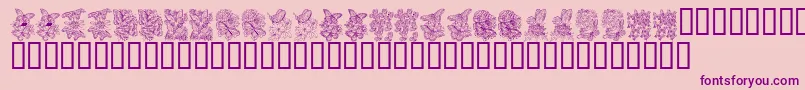 KrBeautifulButterfly Font – Purple Fonts on Pink Background