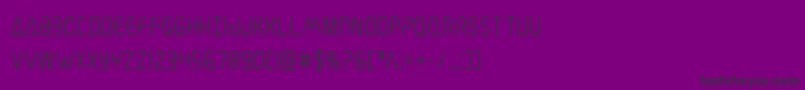 Elitedangersemiboldcond-Schriftart – Schwarze Schriften auf violettem Hintergrund
