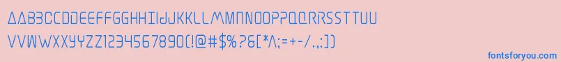 Elitedangersemiboldcond Font – Blue Fonts on Pink Background
