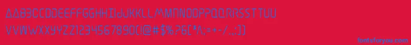 Elitedangersemiboldcond Font – Blue Fonts on Red Background