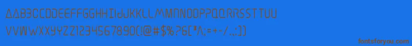 Elitedangersemiboldcond Font – Brown Fonts on Blue Background