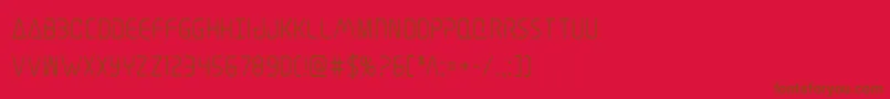 Elitedangersemiboldcond Font – Brown Fonts on Red Background