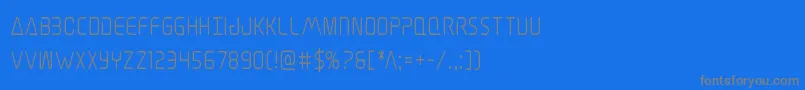 Elitedangersemiboldcond Font – Gray Fonts on Blue Background