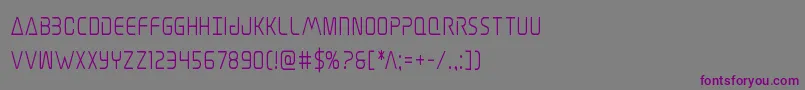 Шрифт Elitedangersemiboldcond – фиолетовые шрифты на сером фоне