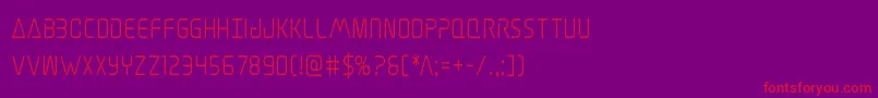 Elitedangersemiboldcond Font – Red Fonts on Purple Background