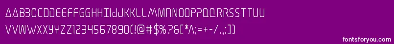 Elitedangersemiboldcond Font – White Fonts on Purple Background