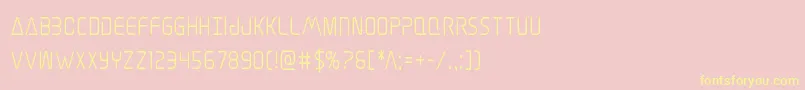 Elitedangersemiboldcond Font – Yellow Fonts on Pink Background