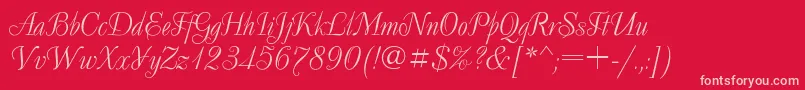 Decor Font – Pink Fonts on Red Background