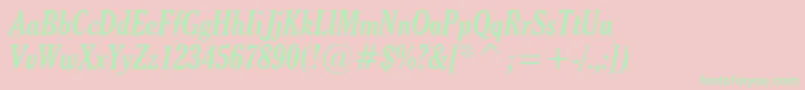 9thyssei Font – Green Fonts on Pink Background