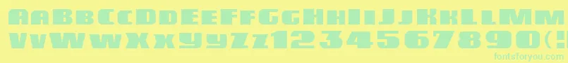 Miele Font – Green Fonts on Yellow Background
