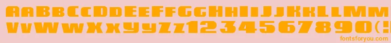 Police Miele – polices orange sur fond rose