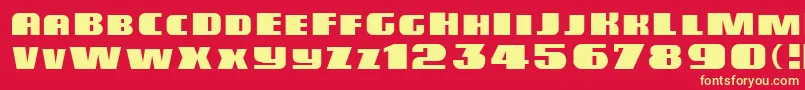 Miele Font – Yellow Fonts on Red Background