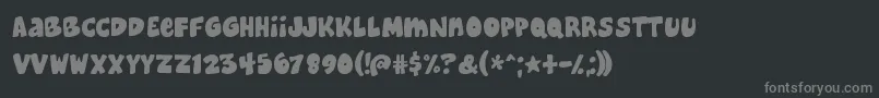 フォントCheesebu – 黒い背景に灰色の文字